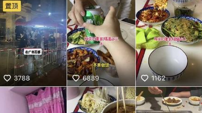 Wang postou nas redes sociais imagem do seu confinamento inesperado