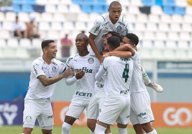 Palmeiras bateu o Atlético-GO por 3 a 0 e avançou para as oitavas da Copinha (Foto: Fabio Menotti/Palmeiras)