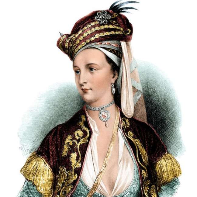 Lady Montagu em vestido turco