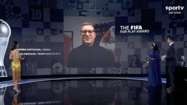 Médico da Dinamarca foi premiado (Foto: Reprodução / SporTV)