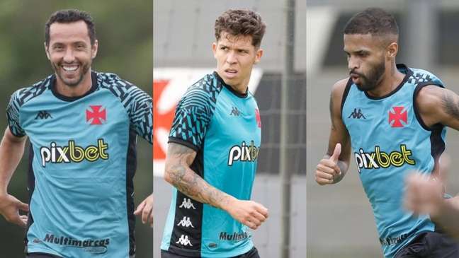 Nene, Bruno Nazário e Vitinho são opções do Vasco para 2022 (Montagem Lance!
Fotos: Rafael Ribeiro / Vasco)