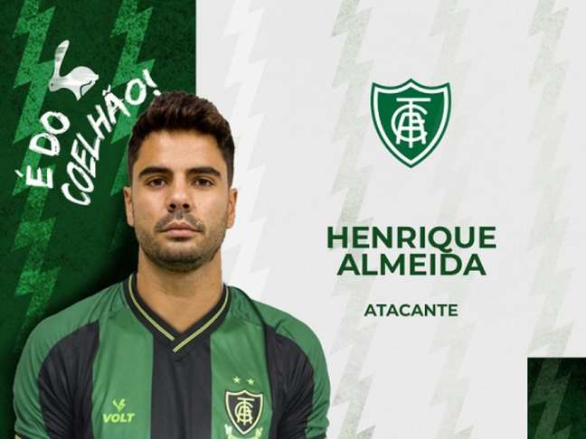 Henrique Almeida rodou por vários clubes do Brasil e agora defenderá o Coelho-(Divulgação/America-MG)