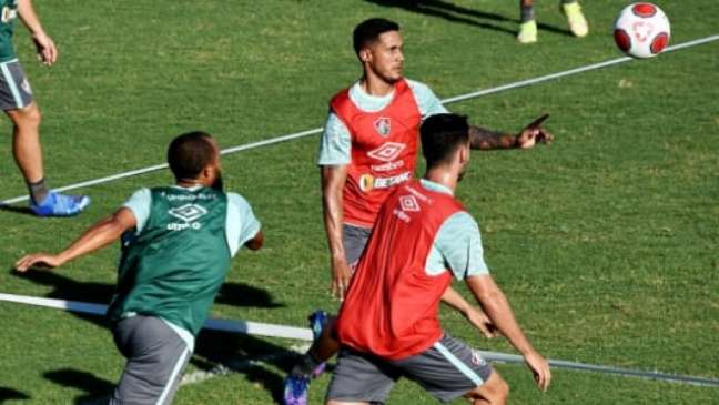 Cristiano, durante treino do Fluminense (Foto: Mailson Santana/Fluminense FC)