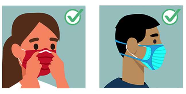 CDC recomenda uso de máscaras com arame de metal para fechar em torno do nariz ou uso de suportes para máscaras que deixam o ar passar pelas laterais
