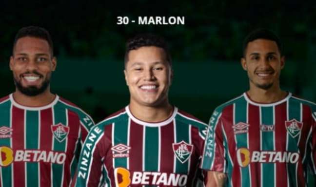 Marlon agora aparece no site do Fluminense (Foto: Reprodução)