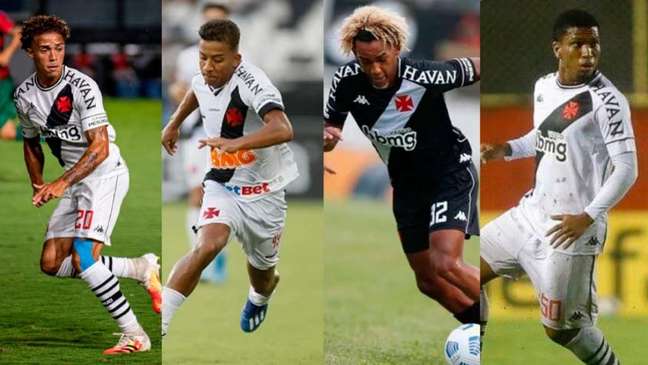 Figueiredo, Vinícius, MT e Juninho (Foto: Reprodução/Twitter/ @lfigueiredo01
         Rafael Ribeiro/Vasco)