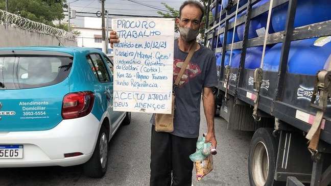 José Gonçalves Neto perdeu o emprego e foi morar na rua em dezembro