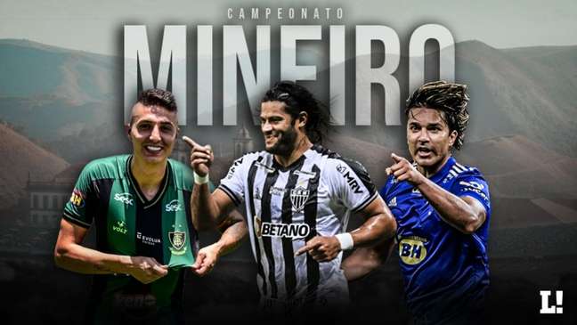Mineirão 2022 conta com América, Atlético e Cruzeiro além de outros nove clubes do estado (Arte LANCE!)