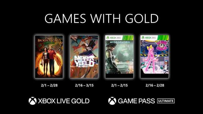 Jogos da Xbox Live Gold de fevereiro 