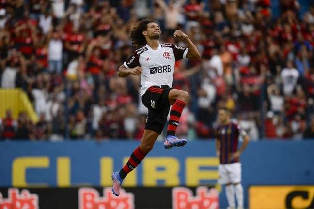 Arão fez o gol da vitória do Flamengo sobre o Madureira (Foto: Marcelo Cortes/Flamengo)