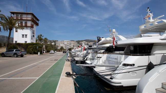 El barco (que no aparece en esta foto) estaba en un puerto deportivo de Mallorca