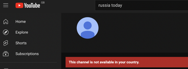 "Este canal não está disponível no seu país" 