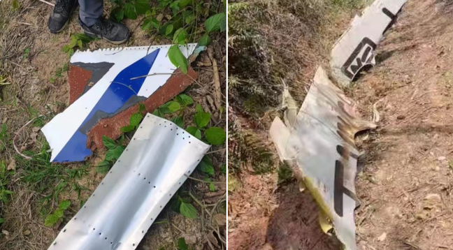 Destroços encontrados podem ser de avião que caiu na China