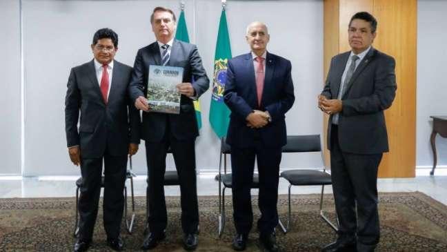 Pastores Gilmar e Arilton em uma das quatro reuniões com Bolsonaro