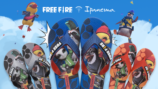 Garena lança chinelos de Free Fire em parceria com Ipanema