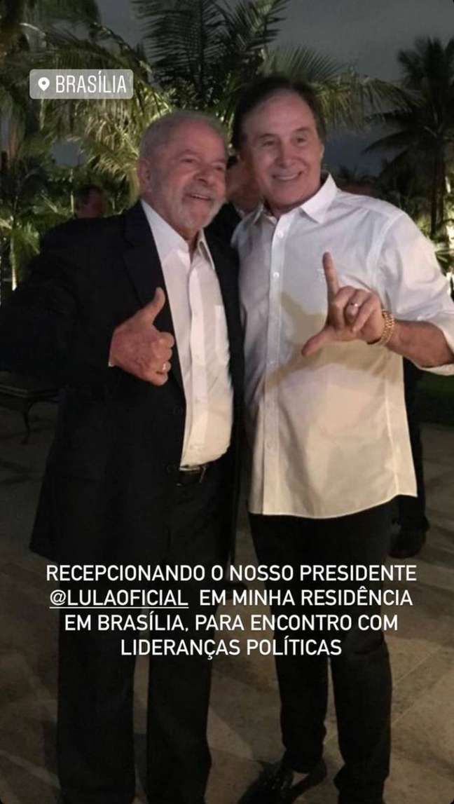 Foto divulgada nas redes sociais do ex-presidente do Senado Eunício Oliveira (MDB-CE).