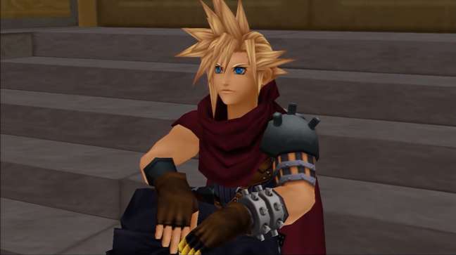 Cloud from Final Fantasy VII in Kingdom Hearts