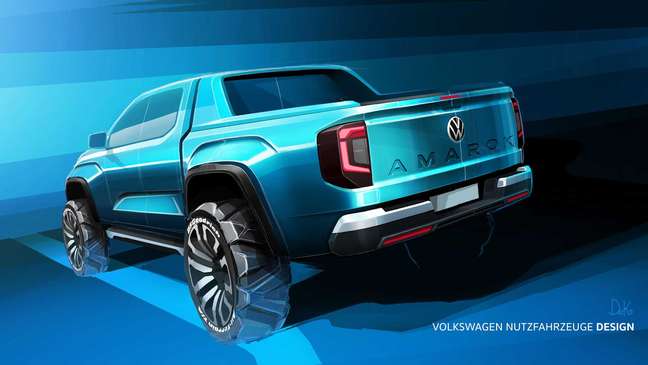 Sketch da nova Volkswagen Amarok