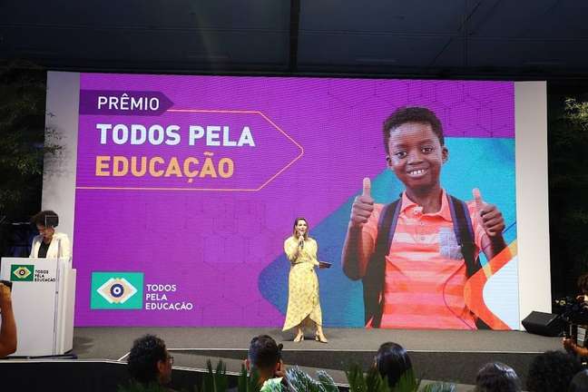 A presidente da ONG Todos pela Educação, Priscila Cruz, durante o evento 'Educação Já'. 