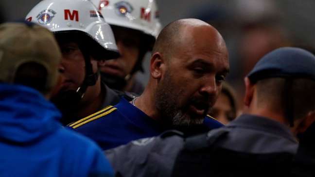 Torcedor do Boca Jrs foi detido por ato de racismo em jogo no Brasil (Foto: Alex Silva / LANCEPRESS!