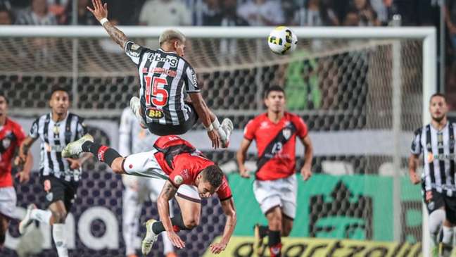 Diante do Atlético-GO, Galo quebrou sequência ruim de quatro jogos sem triunfar - (Foto: Pedro Souza/Atlético-MG)