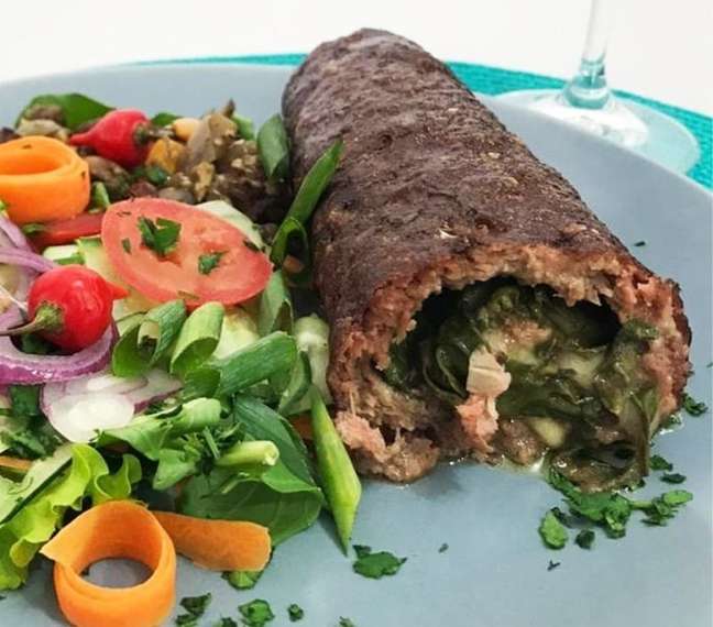 Meat roulade with spinach and cheese (Birth / Cooking guide)