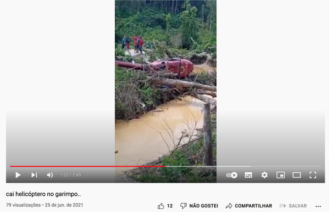 Vídeos mostram helicópteros a serviço do garimpo acidentados na Terra Indígena Yanomami