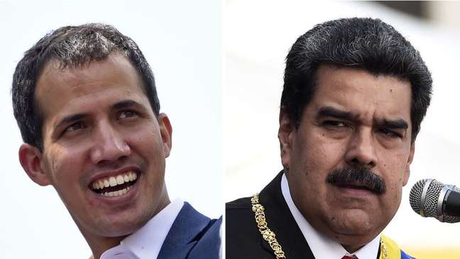 Segundo os americanos, Guaidó (na foto, à esq.) teria acertado um retorno à mesa de negociações com o regime de Maduro para a realização de eleições