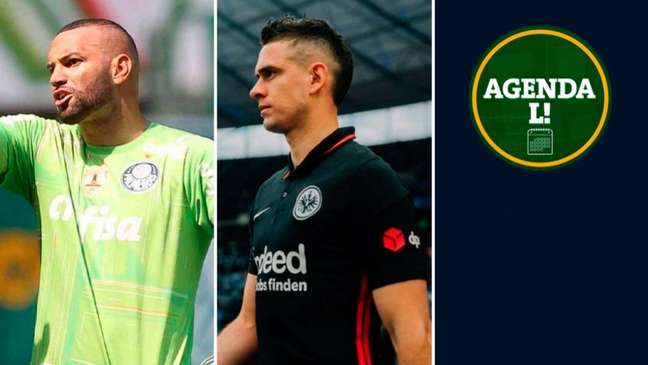 Weverton e Borré são destaques do Palmeiras e do Eintracht Frankfurt, respectivamente (Fotos: Cesar Greco / Palmeiras; Arquivo Pessoal)