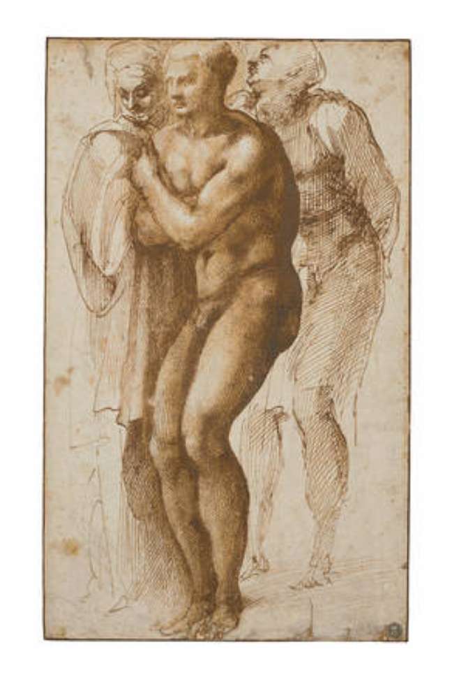 Desenho de Michelangelo leiloado pela Christie's