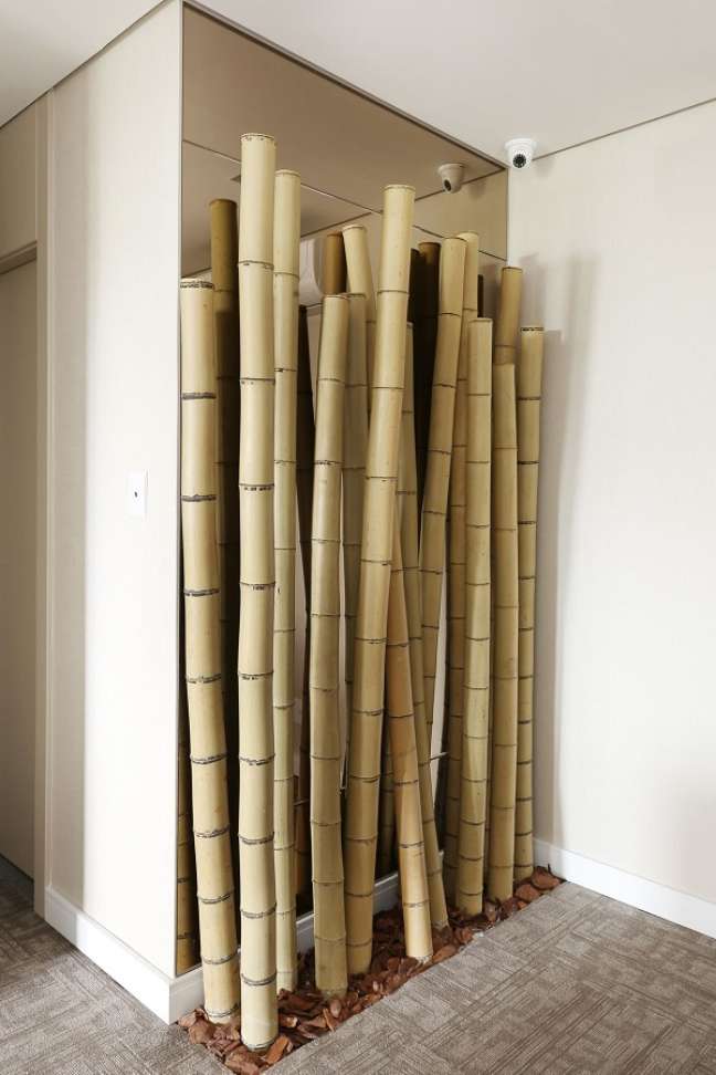 40. Parede decorada com bambu ornamental – Foto Milena Bomediano