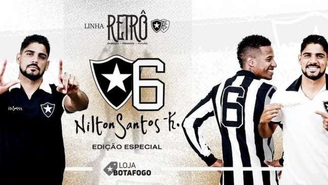 Botafogo lança camisas em homenagem ao eterno ídolo Nilton Santos (Divulgação/Botafogo)