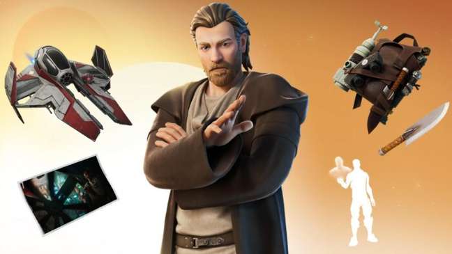 Obi-Wan Kenobi e todo o seu estilo em Fortnite 