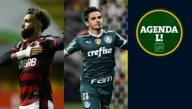 Flamengo e Palmeiras entram em campo neste sábado (Gilvan de Souza/Renato Pizzuto/Montagem L!)
