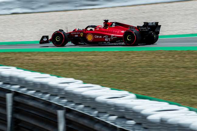 Charles Leclerc na classificação do GP da Espanha