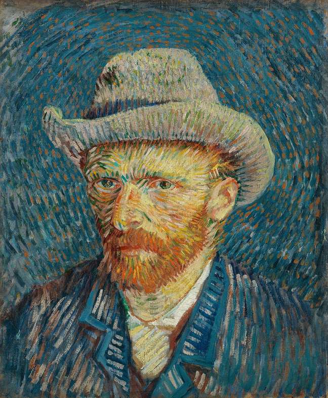 'Autorretrato com chapéu de feltro cinza' (setembro/outubro de 1887) — Museu van Gogh