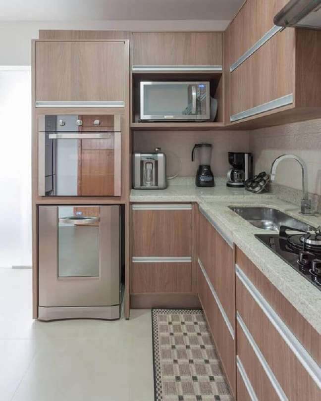 2. Saiba como escolher o armário pequeno de cozinha ideal para sua casa – Foto: Fácil Decor