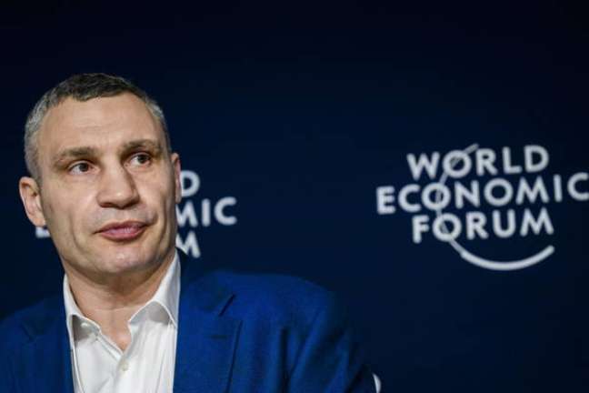Vitali Klitschko no Fórum Econômico Mundial de Davos, na Suíça