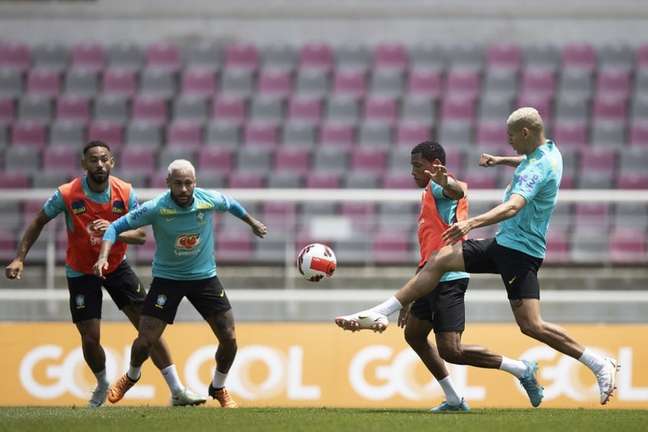 Seleção Brasileira fez o segundo treinamento na Coreia do Sul para amistosos (Foto: Lucas Figueiredo/CBF)