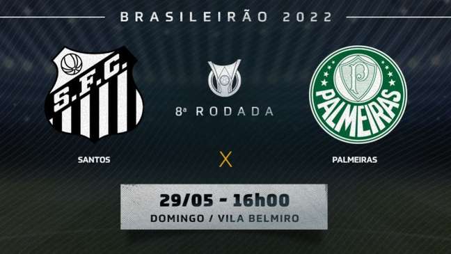 Santos e Palmeiras farão o clássico da oitava rodada do Brasileirão (Montagem: Lance!)