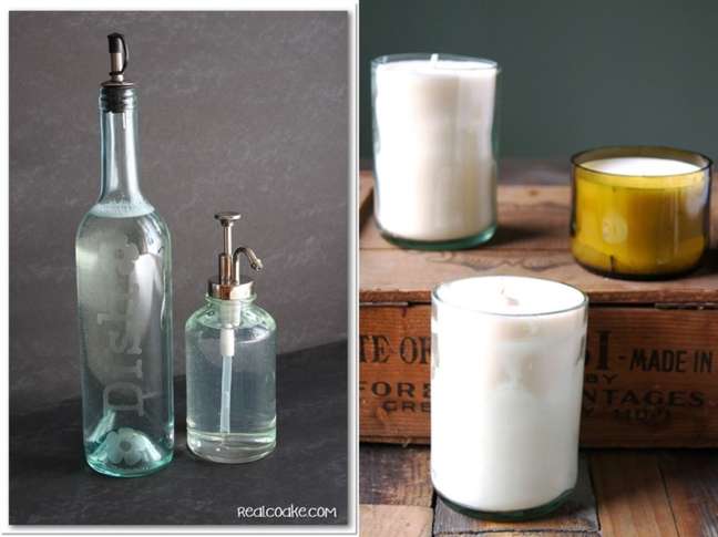 Zavrzite plastično steklenico in detergent prelijte v čudovito stekleničko.  / Te DIY sveče za vinske steklenice so popolno darilo. 