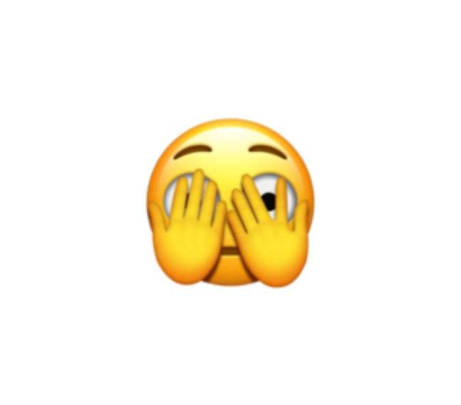 Emoji com olhos à espreita 