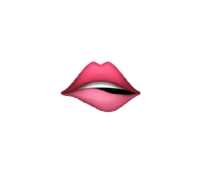 Esse emoji de boca pode ser utilizado em situações de flerte e sedução 