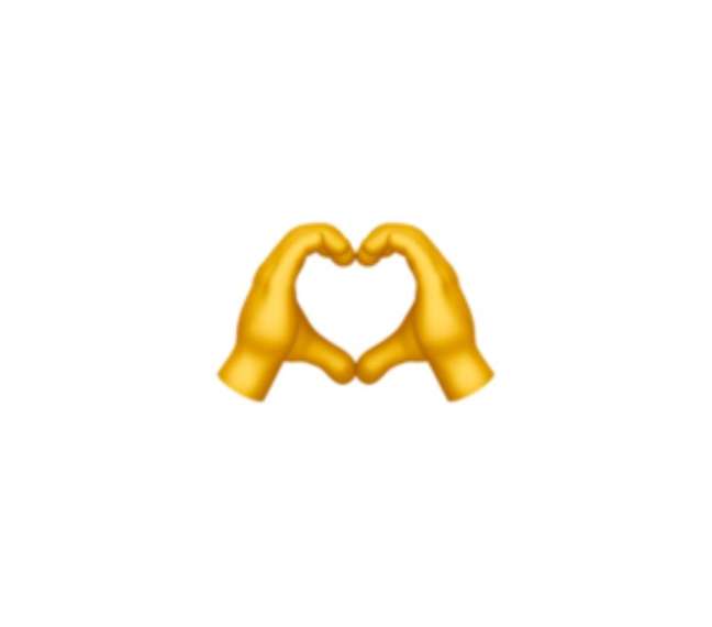 Emoji de coração com as mãos 