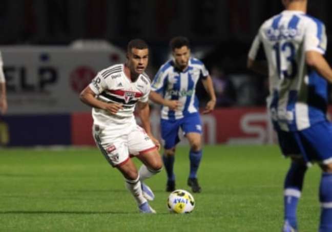 Alisson durante o empate do São Paulo contra o Avaí (Crédito: Rubens Chiri/Saopaulofc.net)