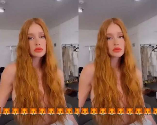 Marina Ruy Barbosa poses topless during rehearsals Marina Ruy Barbosa poses topless during rehearsals
