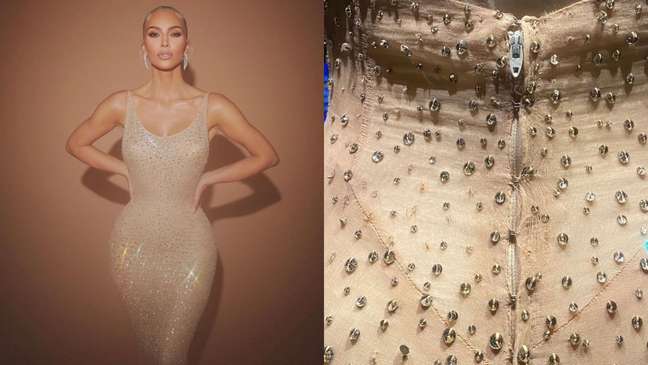The Marilyn Monroe dress worn by Kim Kardashian suffered damage The Marilyn Monroe dress worn by Kim Kardashian suffered damage
