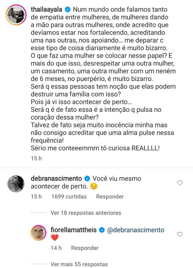 Thaila Ayala critica mulheres que mandam nudes para Renato Góes