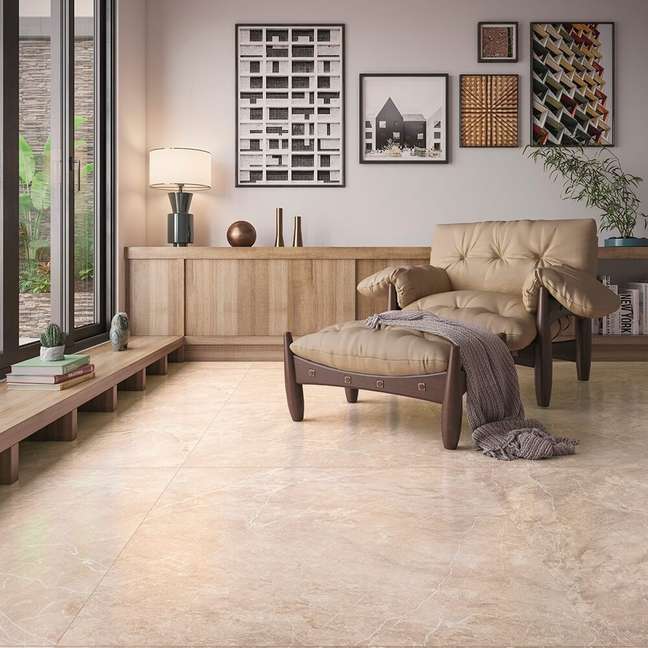 4. Buy Porcelain 90x90cm Rectified Illuminated Satin Ld Biancogres on ABC da Construção. Photo: Biancogres 4. Buy Porcelain 90x90cm Rectified Illuminated Satin Ld Biancogres on ABC da Construção. Photo: Biancogres