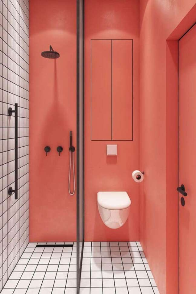 5. O minimalismo é tendência até na decoração de banheiros femininos – Foto: Ideias Decor